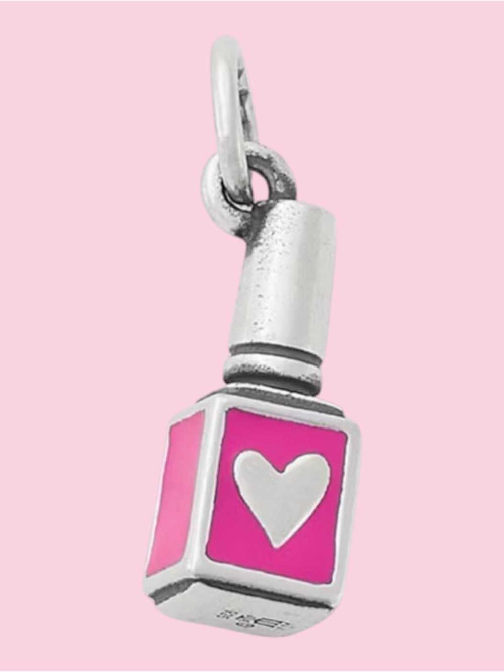 James Avery Limited Edition Color Pink Enamel Nail Polish Charm Uncut New